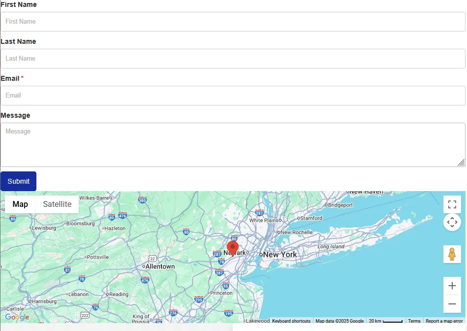 Publish Your Contact Page with Google Maps