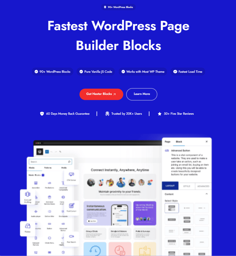 fastest wordpress page builder block image