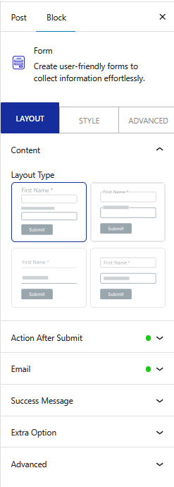form layout type image 1
