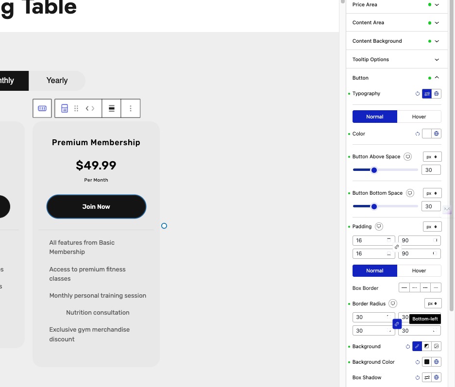 How to Create Multi Column Pricing Table in WordPress (Gutenberg) 7 image