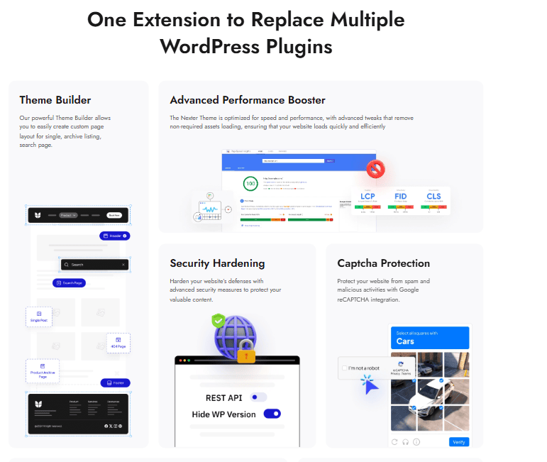 one extension to replace multiple wordpress plugin image