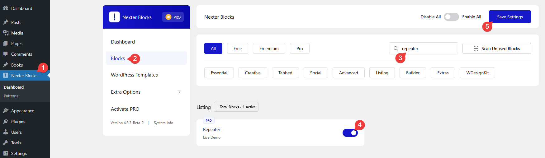 How to Display Dynamic Repeater Field Data in WordPress? 1 repeater activate