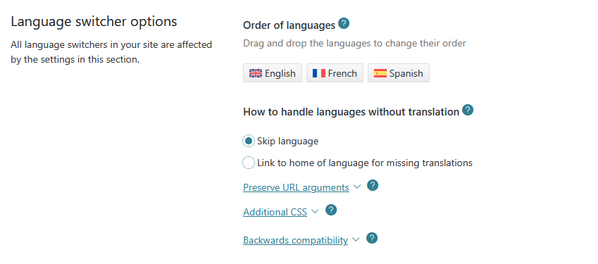 How to Create a Multilingual Website with Nexter Theme and WPML? 22 wpml language switcher options