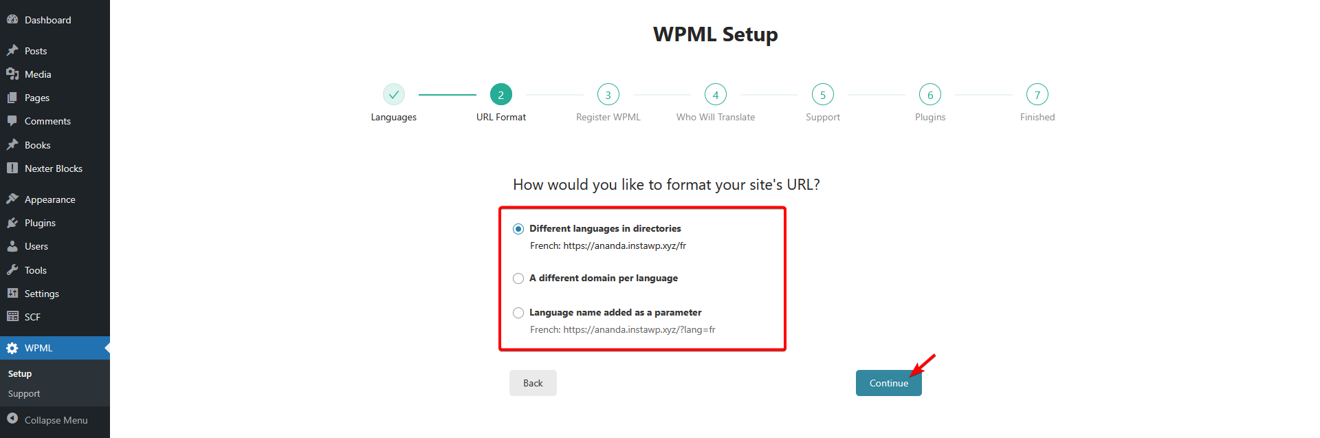 How to Create a Multilingual Website with Nexter Theme and WPML? 7 wpml url format