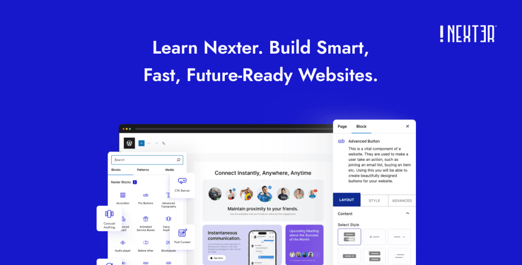 Learn Nexter Build smart Fast Future Ready Websites