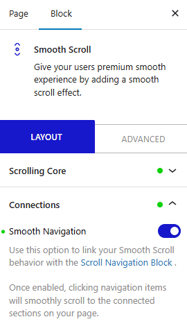 How to Add Smooth Scroll in WordPress? 4 Nexter Blocks Smooth Scroll Connections 1
