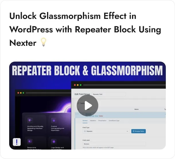 June 2025 Monthly Updates: New Dynamic Repeater Block, Glassmorphism Effects, Introducing Academy & More 5 Unlock Glassmorphism Effect in WordPress with Repeater Block Using