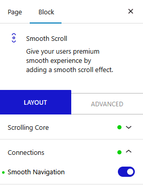 smooth scroll connection