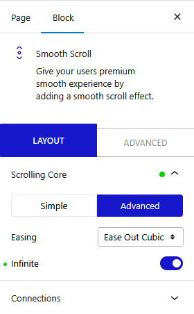 smooth scroll scrolling core advanced
