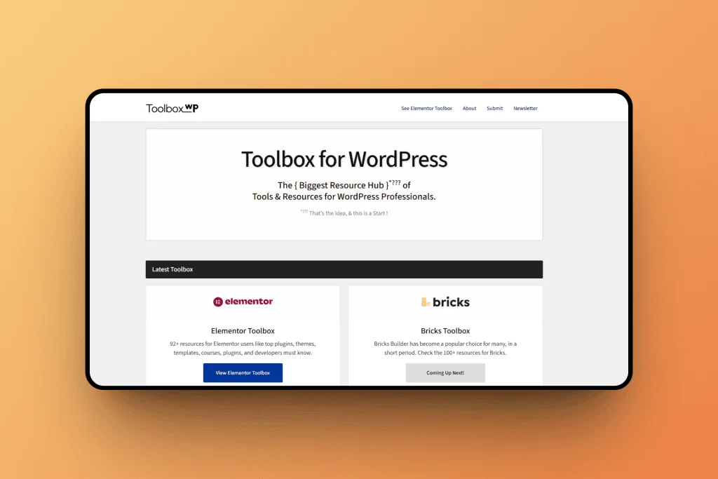 Toolbox for wordpress
