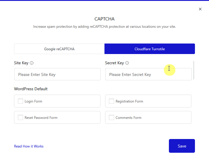 captcha-popup-cloudflare-turnstile