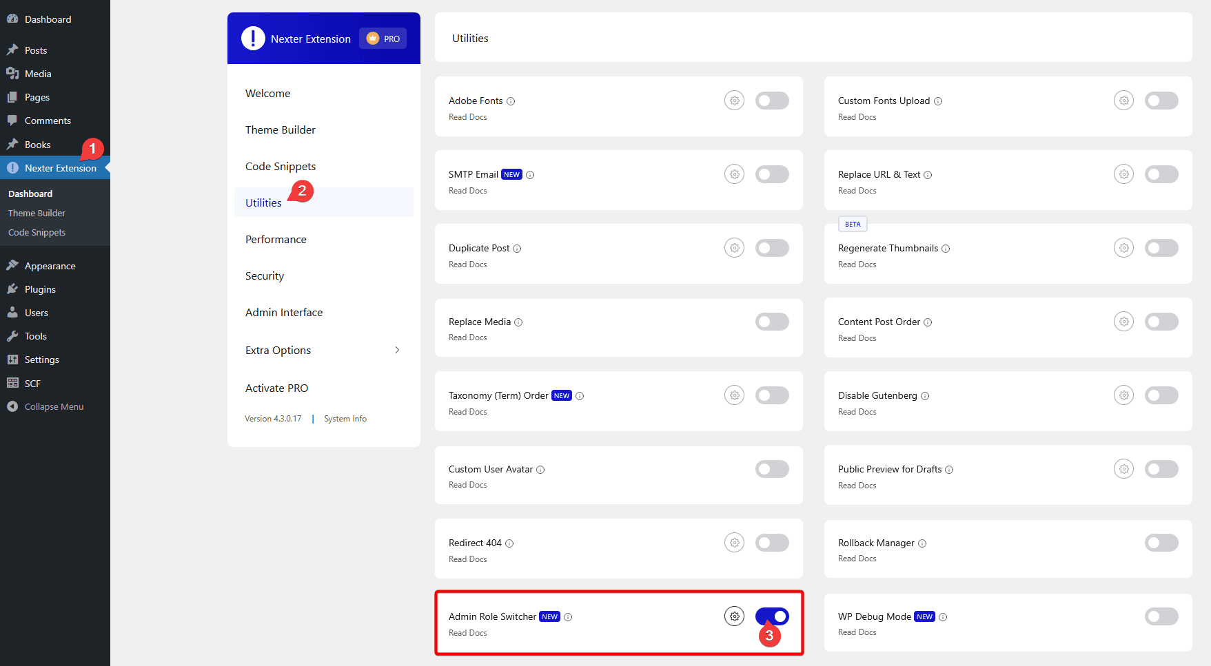 How to View WordPress Admin and Site as a Non-Administrator? 5 enable-admin-role-switcher