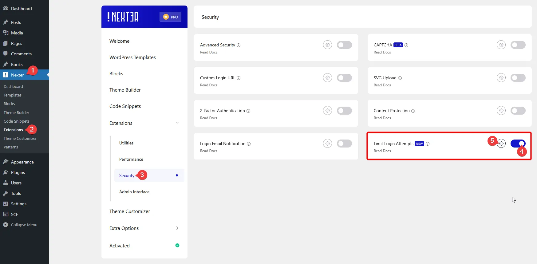 enable limit login attempts new