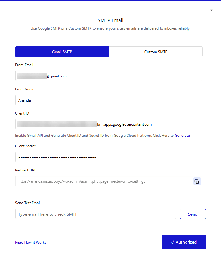 gmail smtp connection 5 new