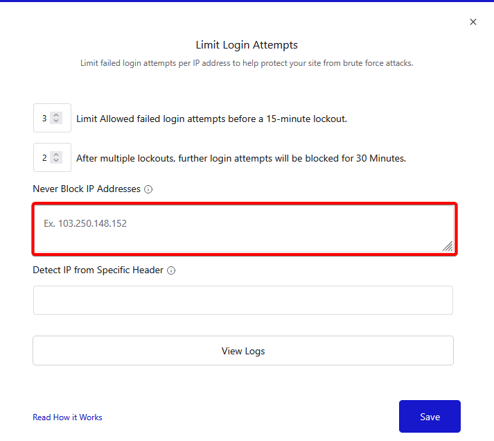 limit login attempts settings pro