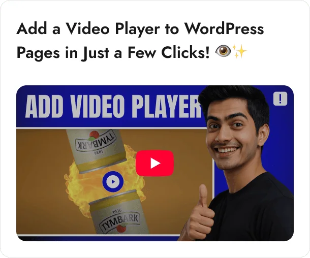 Add Video Player