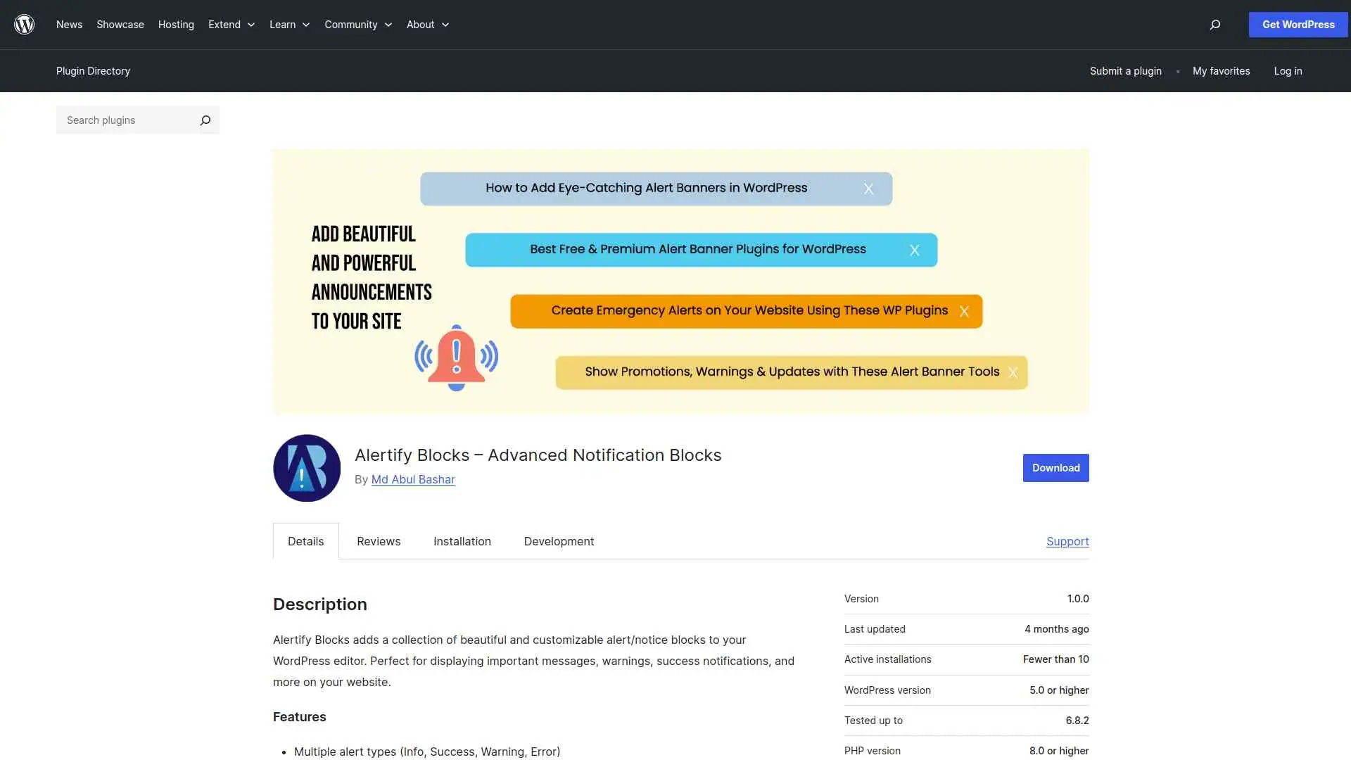 5 Best Message Box Plugins for WordPress Compared 9 Alertify Blocks image