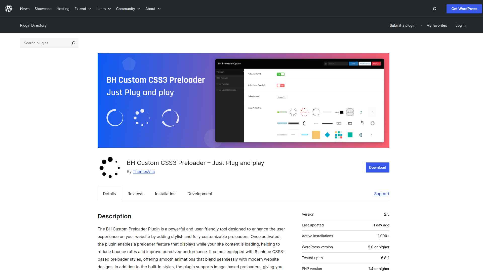 BH Custom CSS3 Preloader