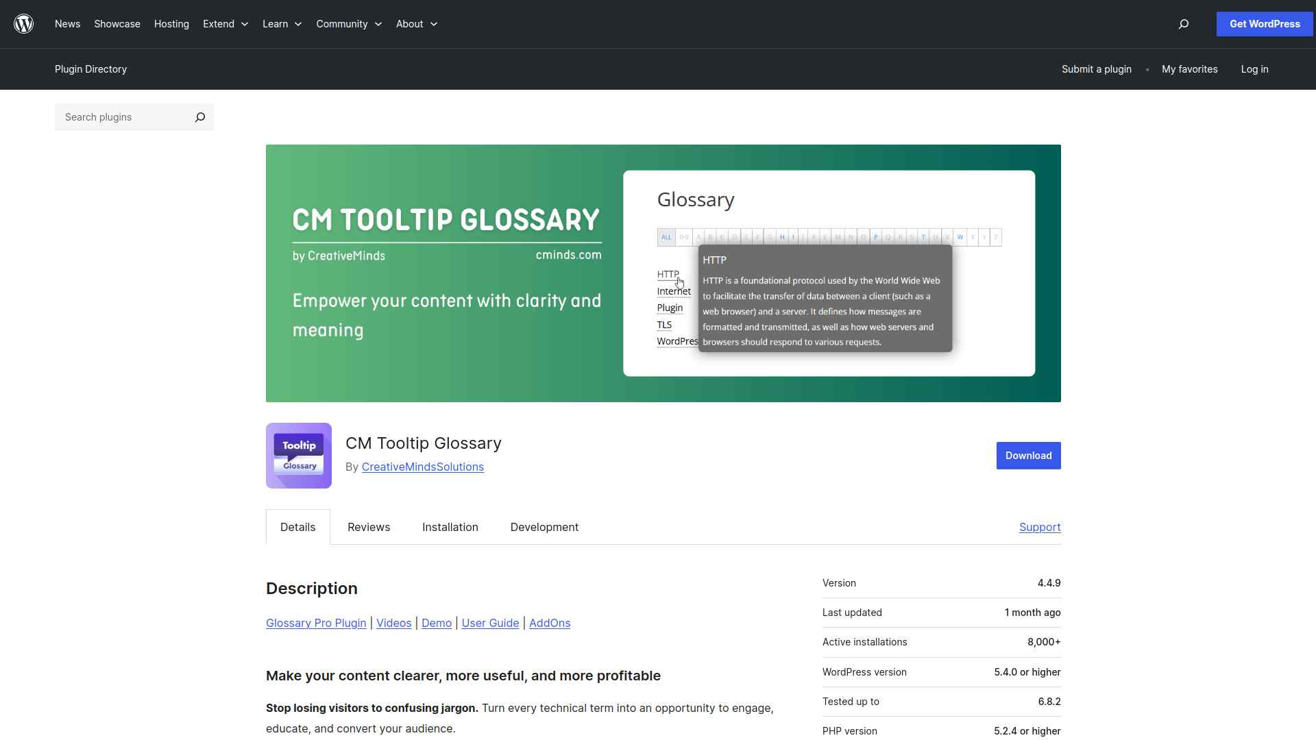 CM Tooltip Glossary