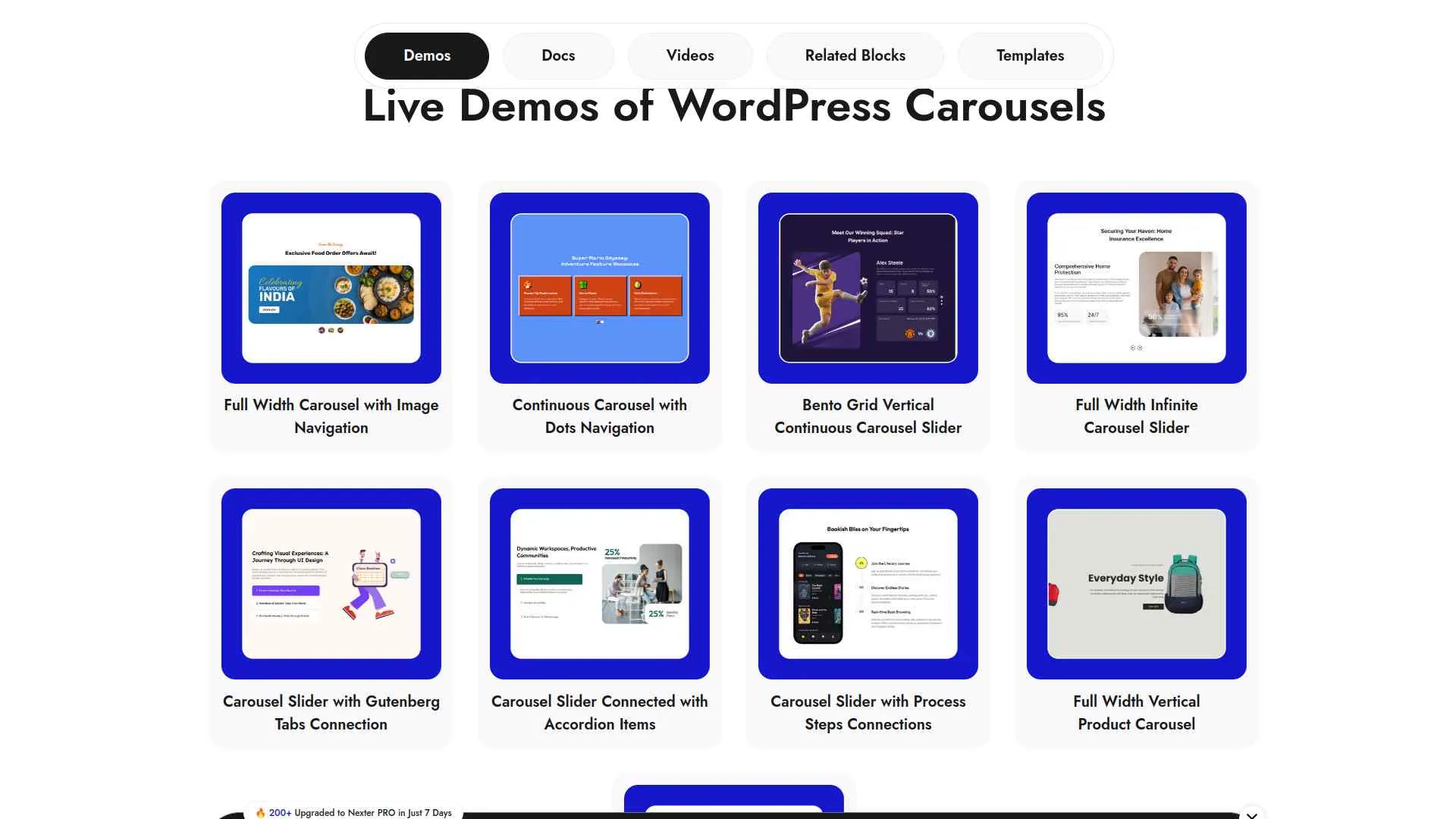 Carousel Slider by Nexter Demo