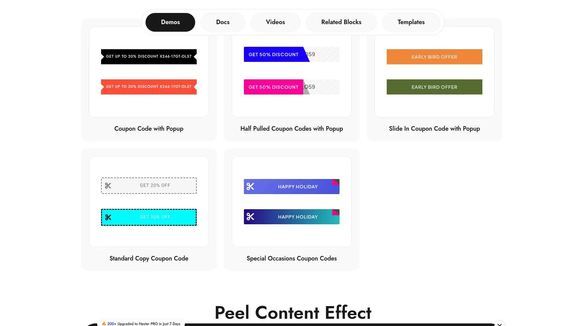 Coupon Code by Nexter Demo
