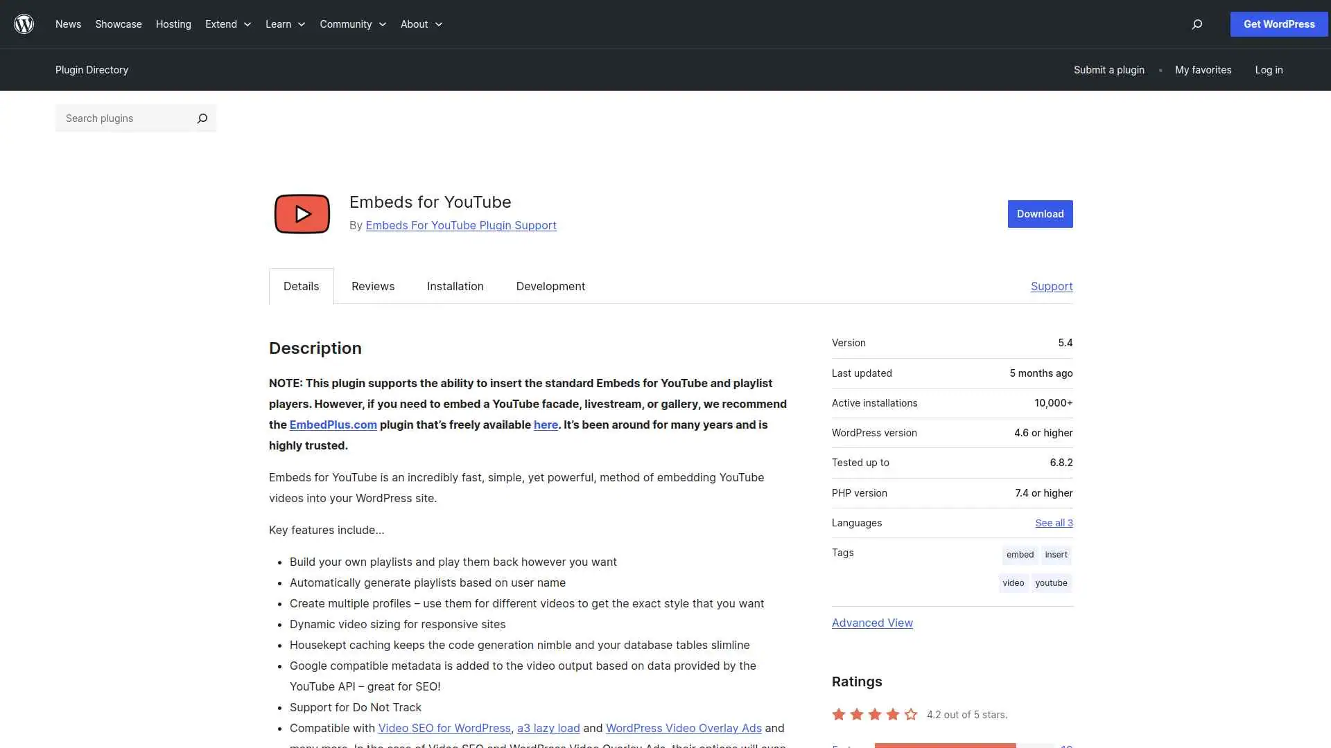 Embeds for YouTube image