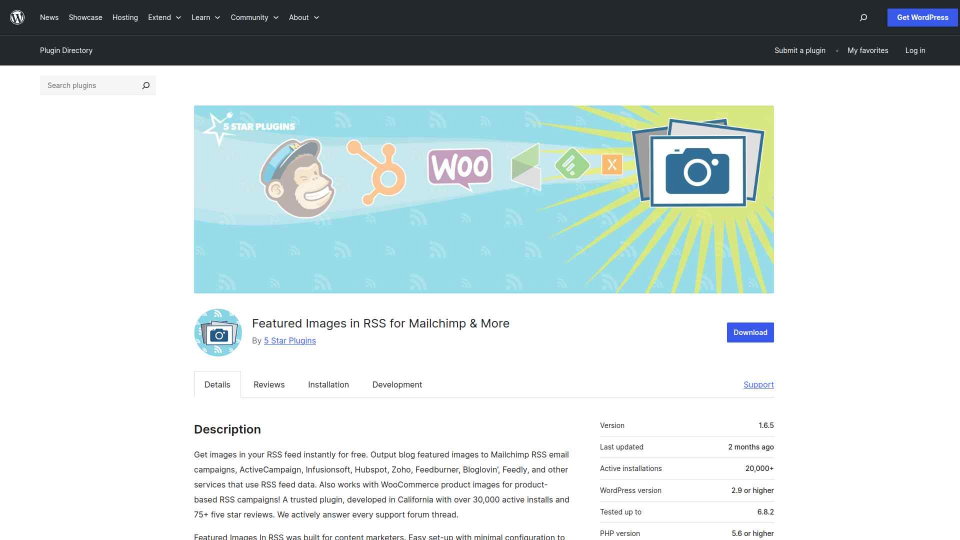 Featured Images in RSS for Mailchimp image