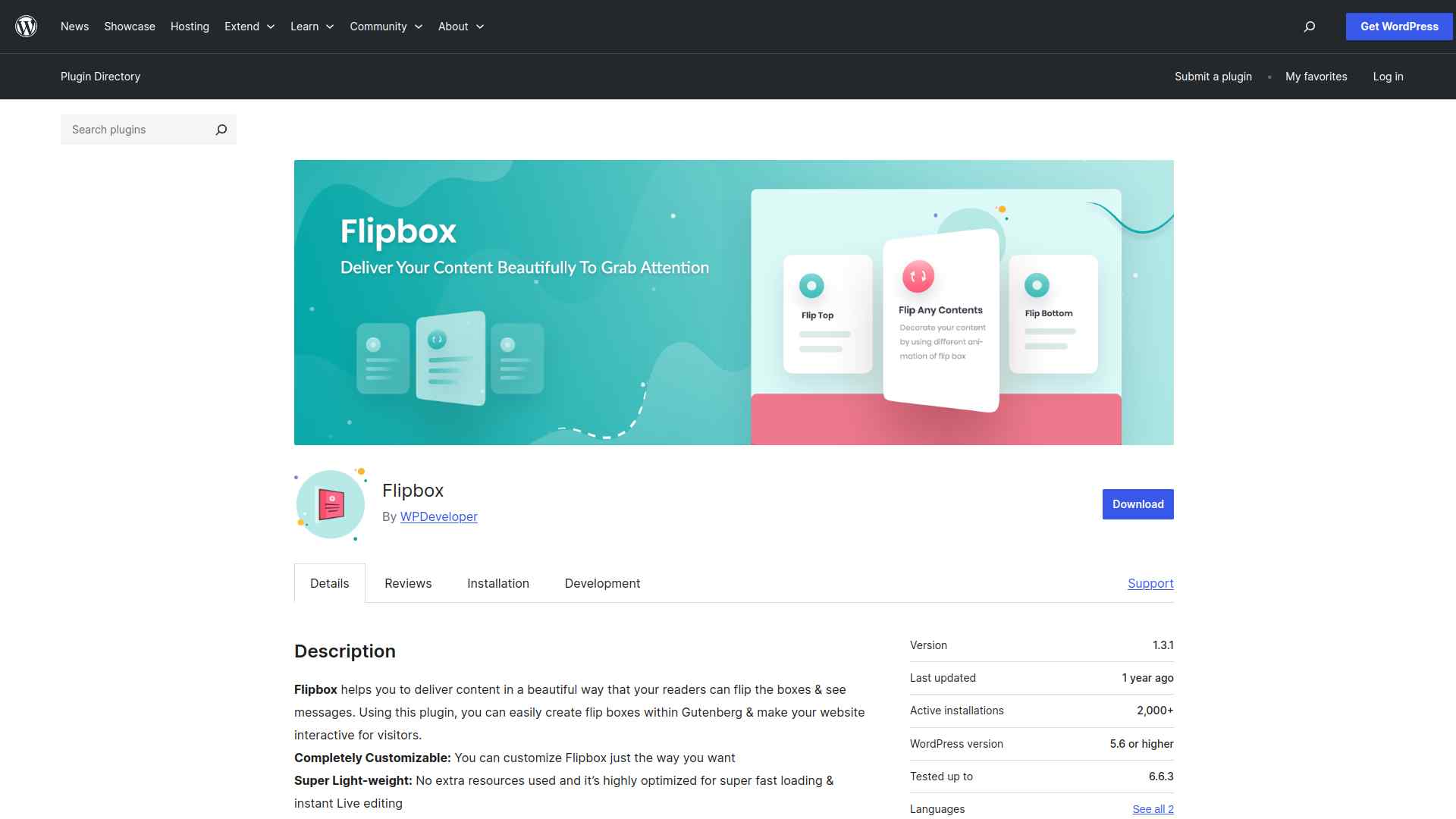 Flipbox WordPress Plugin image