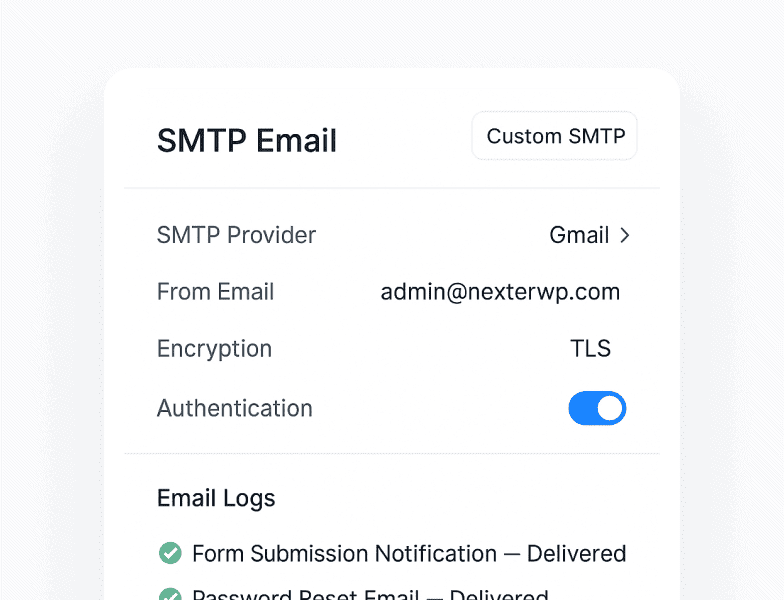 SMTP Email Setup