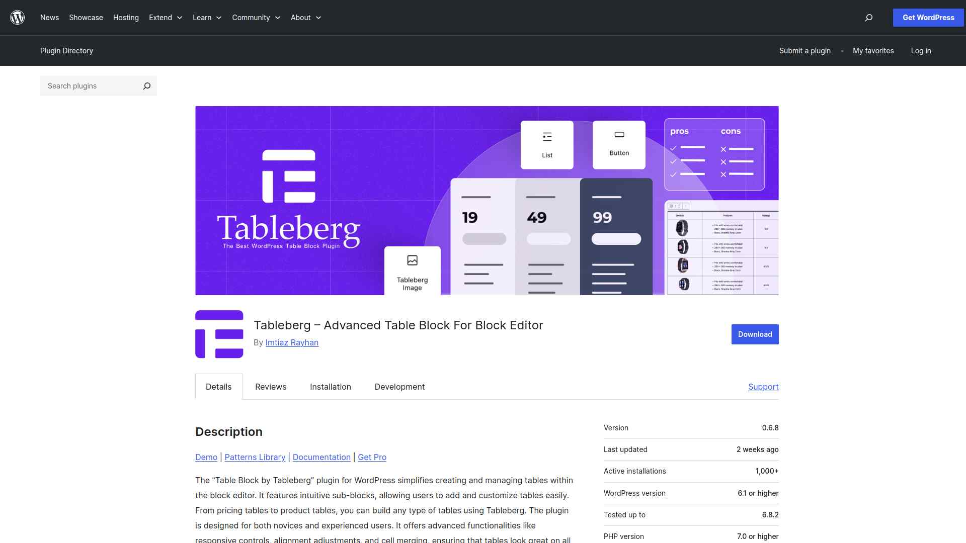 Tableberg image