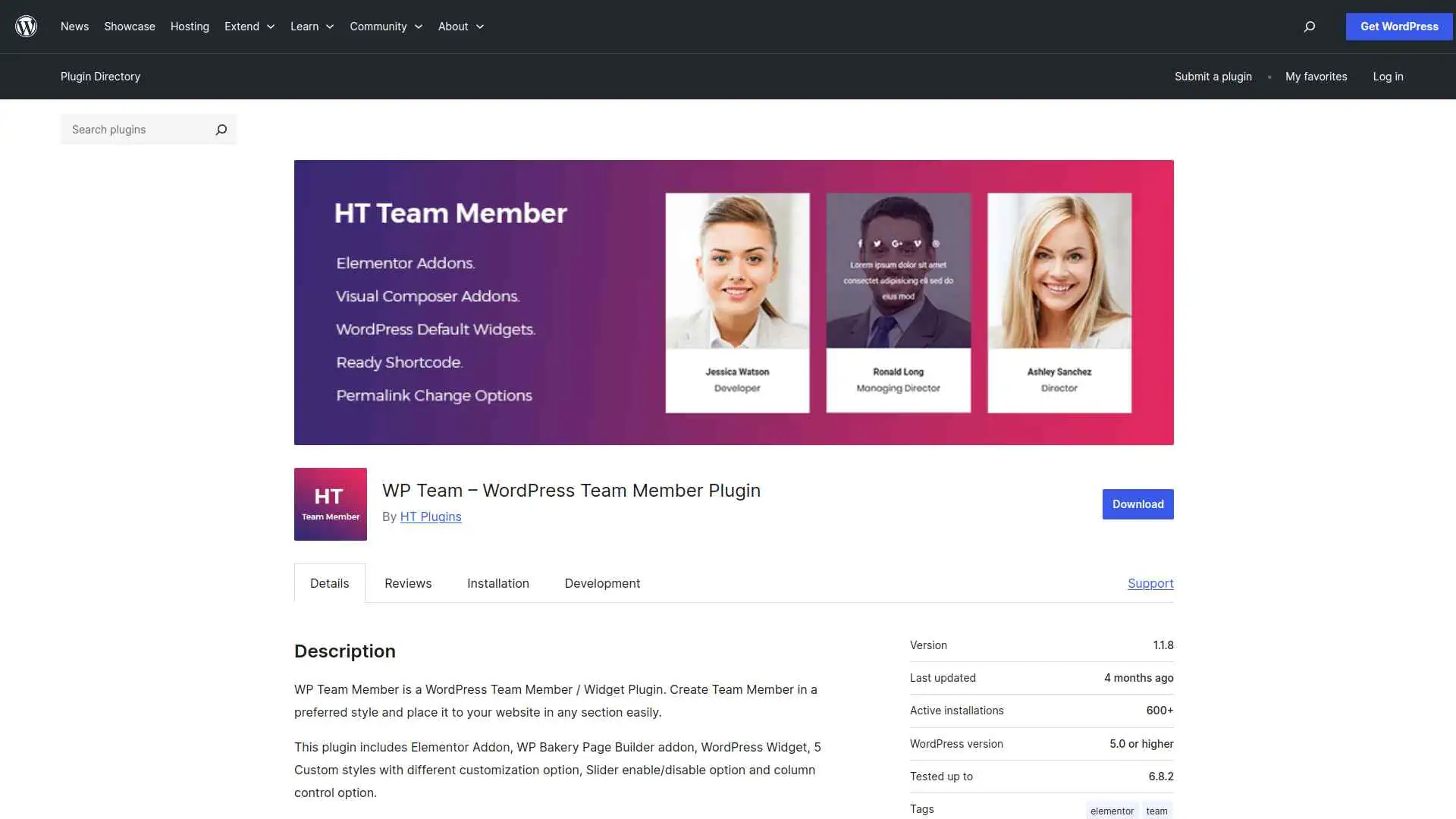 5 Best Team Member Plugins for WordPress Compared 9 WP Team image