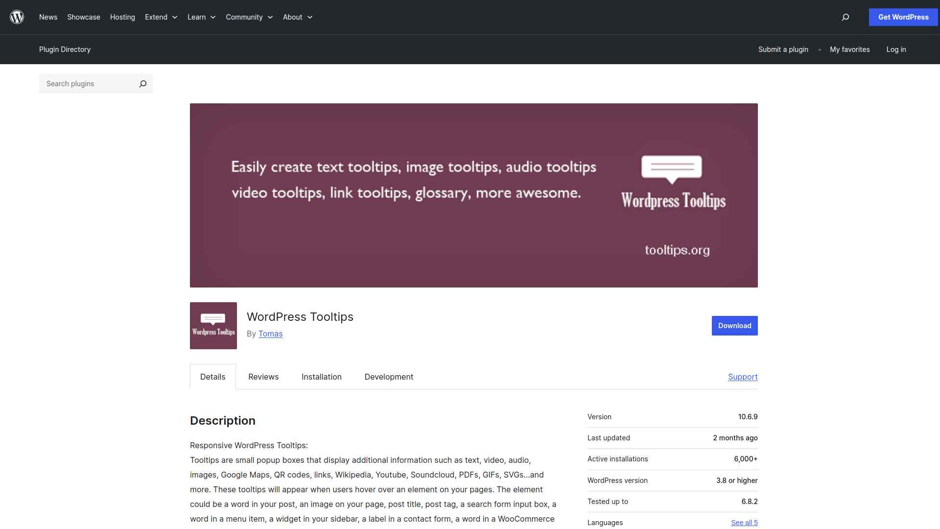 WordPress Tooltips image