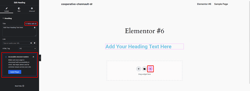 elementor editor ai banner
