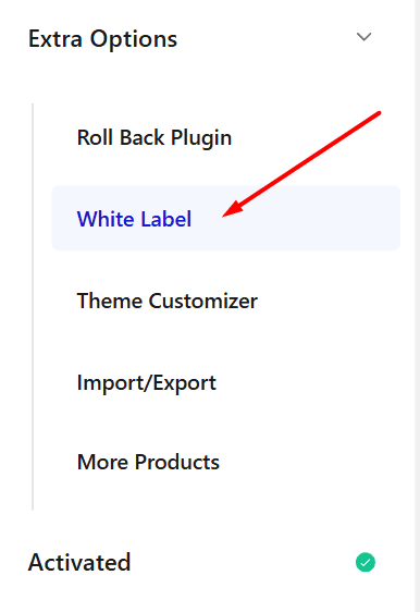 extra options white label