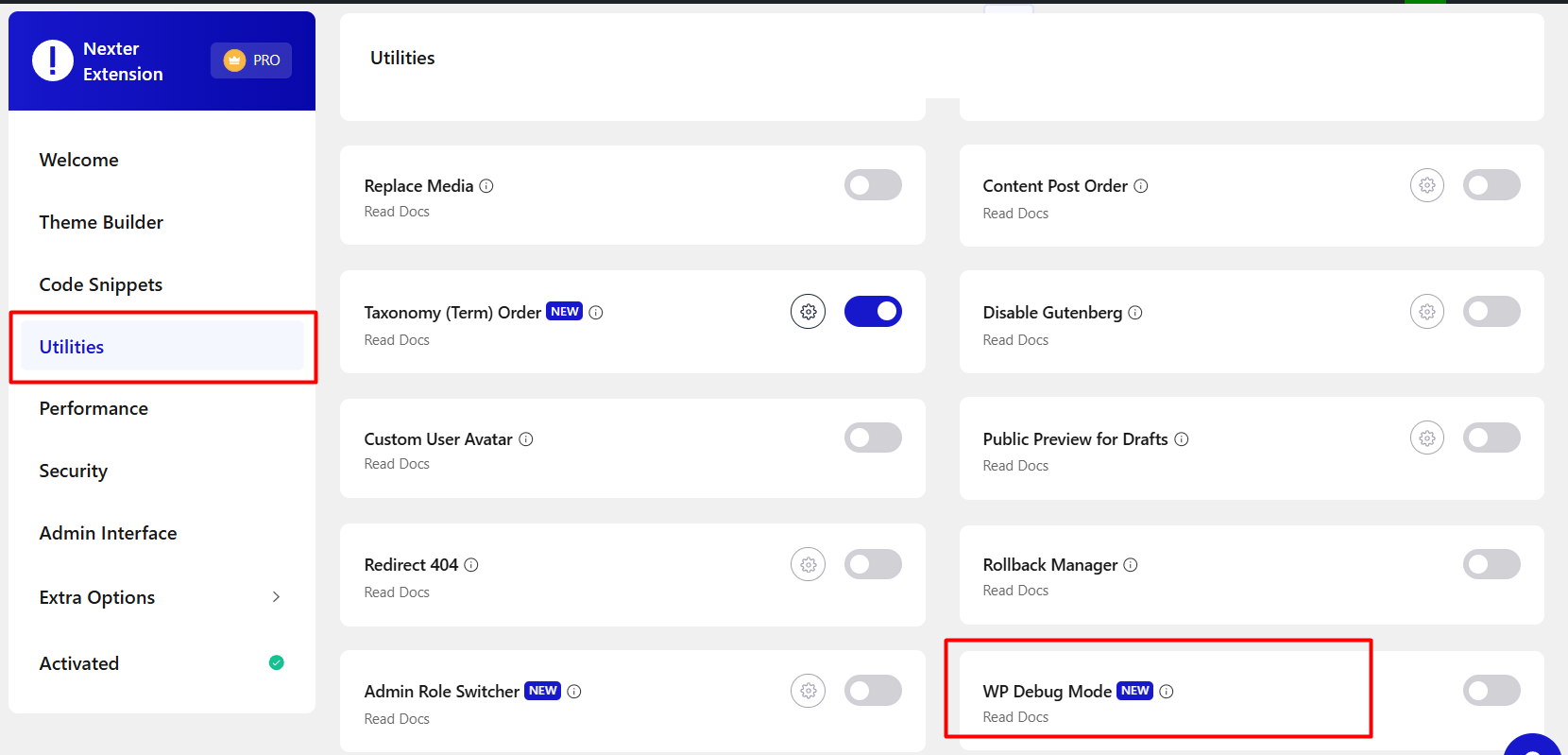 nexter extension pro utilities 2 1