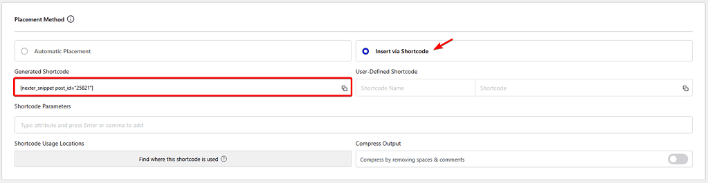 How to Add Code Snippets Using Shortcode? 5 placement method shortcode
