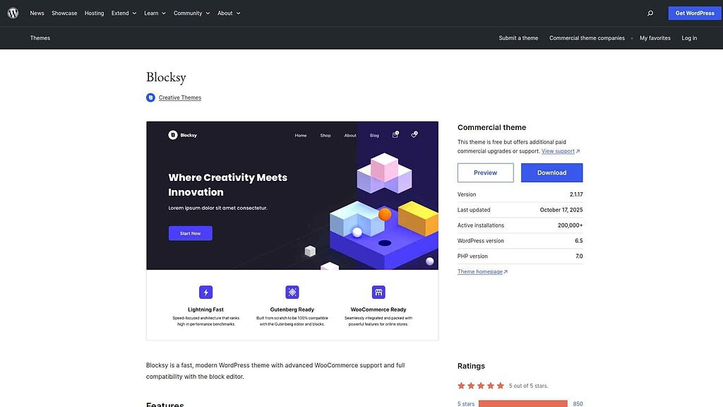 Blocksy Landing Image