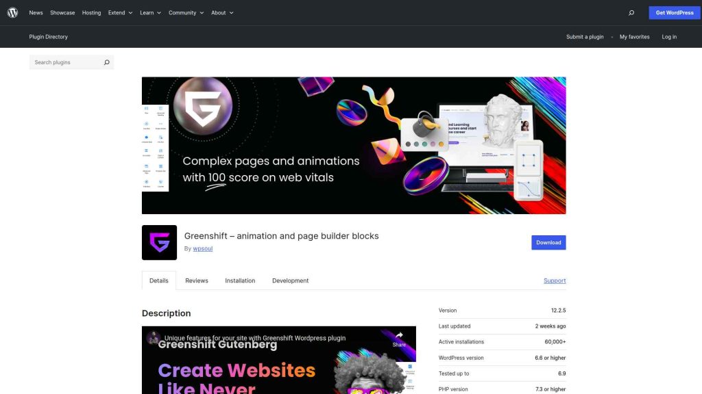 Greenshift vs Crocoblock: 20+ Feature Comparisons 5 Greenshift Landing Image