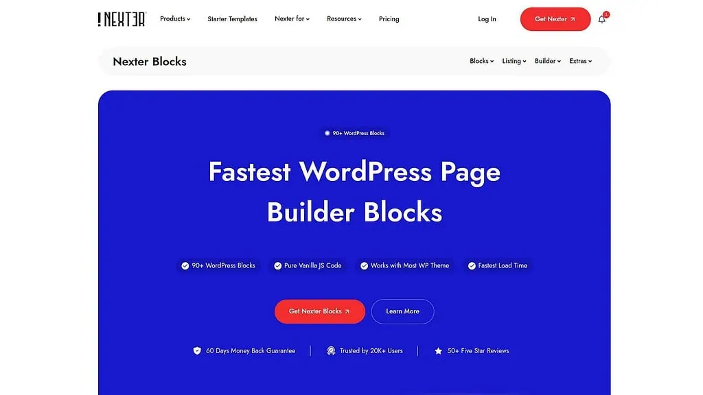 Nexter Blocks Landing Image