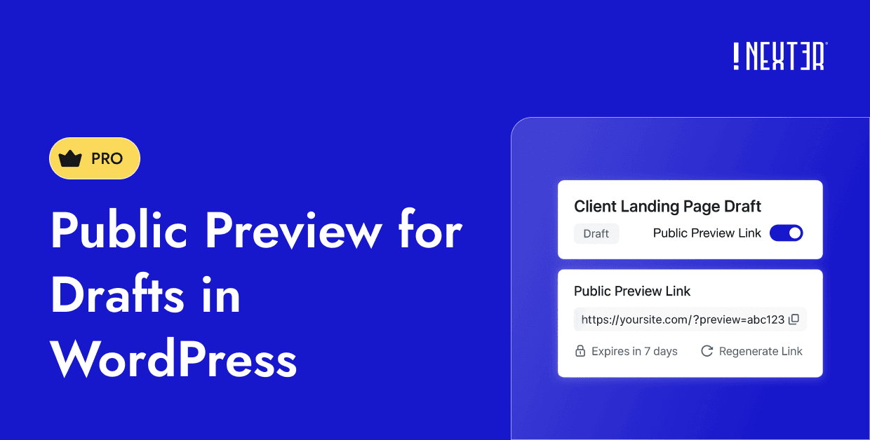 Public Preview for Drafts in WordPress Public Preview for Drafts in WordPress