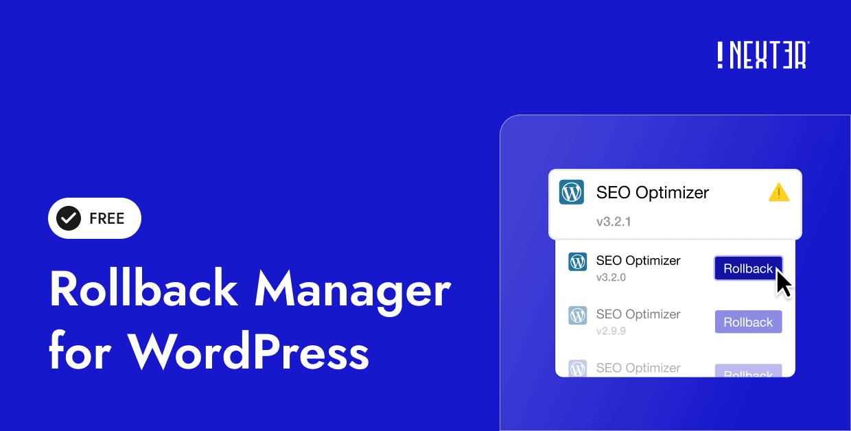 Rollback Manager for WordPress Plugins & Themes Rollback Manager for WordPress Plugins & Themes