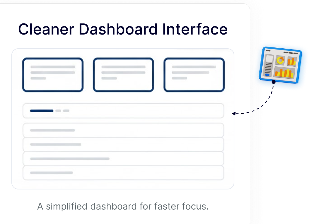 cleaner dashboard interface