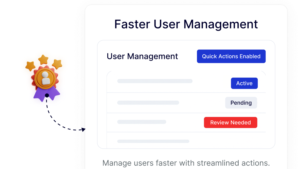 faster user management