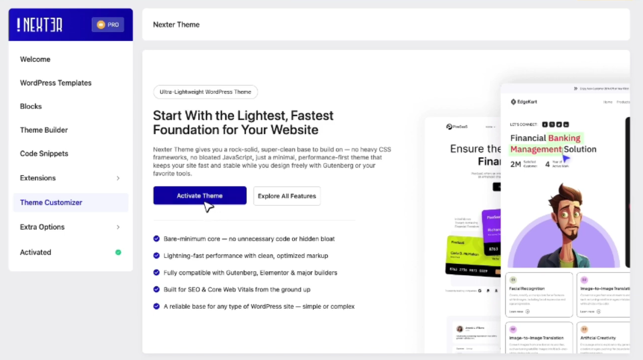 nexter pro nexter theme
