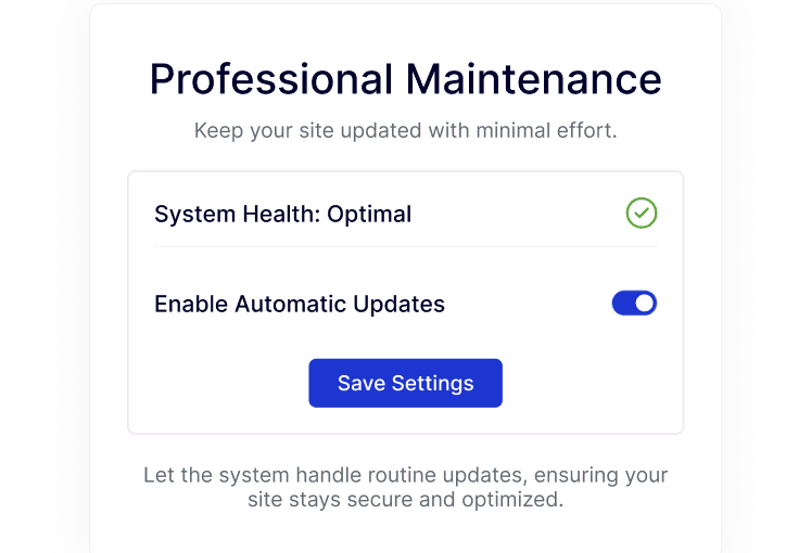 professional maintenance
