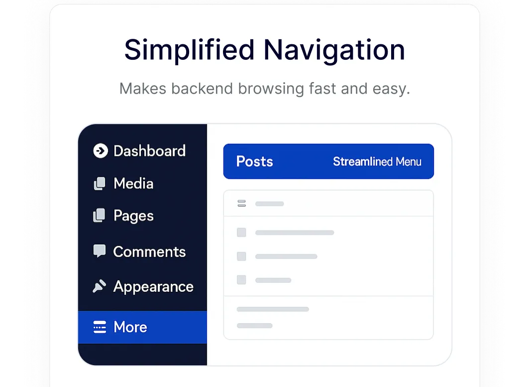 simplified navigation