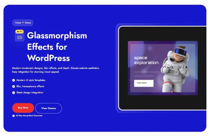 2025 With Nexter: How We Simplified WordPress Website Building 5 Glassmorphism