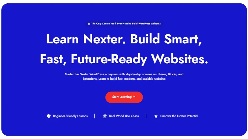 2025 With Nexter: How We Simplified WordPress Website Building 10 Launched Nexter Academy
