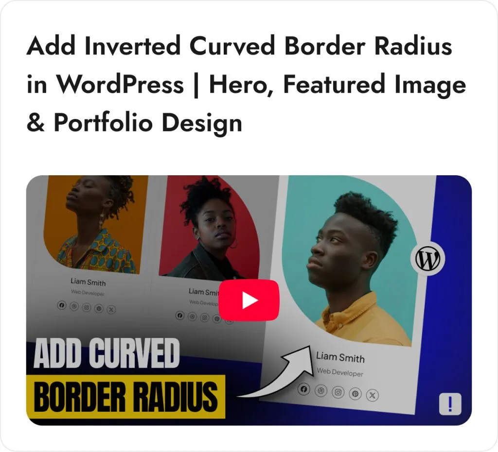 add inverted curved border radius in wordpress