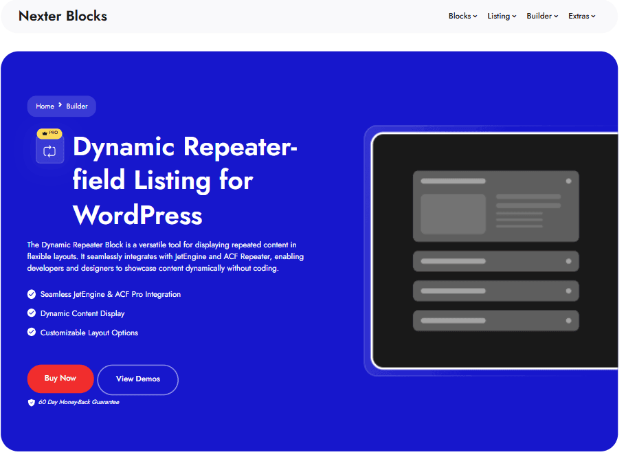 dynamic repeater block